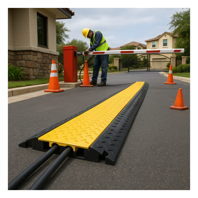 ACCESSPRO AC905-CV - Protector de Cable / 5 Canales / Capacidad 4.6 Toneladas / Canal 38x35 mm / Longitud 90 cm / Rango -45℃ a 60℃ | SIERRA STORE
