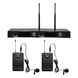 Kit de Micrófonía Inalámbrica UHF / 2 Micrófonos Lavalier / 200 Canales / Alcance 100 m (328 ft) / 15 Horas de Batería / Pantalla LCD | SIERRA STORE