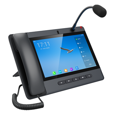 Teléfono IP Android / 20 Líneas SIP / Pantalla Táctil 10.1' / Wi-Fi Dual / Bluetooth / PoE / Puertos Gigabit / Video H.264 | SIERRA STORE