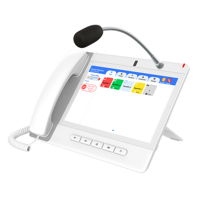 Teléfono IP Empresarial / 20 Líneas SIP / Pantalla Táctil 10.1' HD / Wi-Fi 5 / Bluetooth 4.2 / PoE / Multicast Voceo / Cámara Full HD | SIERRA STORE