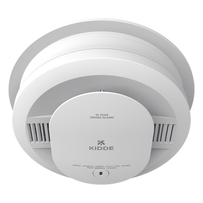 Detector de Humo Autónomo / Fotoeléctrico / Batería Sellada 10 Años / Paquete de 6 Unidades / LED Multicolor / Montaje Clic | SIERRA STORE