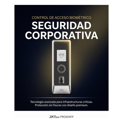 Terminal de Control de Acceso / Reconocimiento Facial y Huella Digital / 50,000 Usuarios / 30,000 Rostros / IP66 IK07 / TCP/IP Wiegand | SIERRA STORE