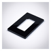 Placa de Pared / 1 Espacio / Sin Tornillos Visibles / Acabado Negro Brillante / 75 x 119 mm / Perfil 7.6 mm | SIERRA STORE