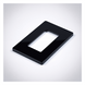 Placa de Pared / 1 Espacio / Sin Tornillos Visibles / Acabado Negro Brillante / 75 x 119 mm / Perfil 7.6 mm | SIERRA STORE