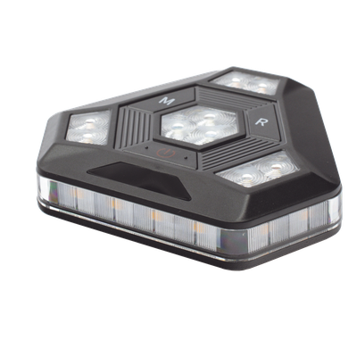Luz de Advertencia LED / 900 Lúmenes / 12 Patrones de Destello / Sincronización Inalámbrica / IP67 / Batería 20 Horas / Montaje | SIERRA STORE