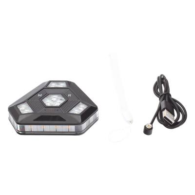 Luz de Advertencia LED / 900 Lúmenes / 12 Patrones de Destello / Sincronización Inalámbrica / IP67 / Batería 20 Horas / Montaje | SIERRA STORE