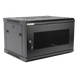 Gabinete de Pared / 6UR / 19in / 450mm Profundidad / 60kg Carga / Acero Negro | SIERRA STORE