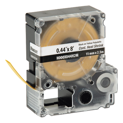 PANDUIT H000X044H2M - Casete de Etiquetas Termorretráctil / 11.2 mm Ancho / 2.4 m (7.87 Pies) Largo / Poliolefina Amarilla / 16-10 AWG | SIERRA STORE