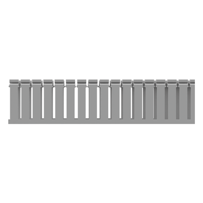 PANDUIT FC4X4LG2 - Canaleta Ranurada de PVC con Tapa / Tipo F / 4.25 x 4.10 x 6.6 ft / UL 94 V-0 / Gris Claro | SIERRA STORE