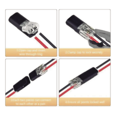 Conectores enchufables / 2 pines / 22-18 AWG / 0.35-0.75 mm² / 25 piezas / -20°C a +80°C | SIERRA STORE
