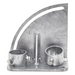 Base para Mástil / Ajuste de Ángulo 0° a 60° / Acero Galvanizado / Mástil 1 | SIERRA STORE