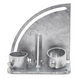 Base para Mástil / Ajuste de Ángulo 0° a 60° / Acero Galvanizado / Mástil 1 | SIERRA STORE