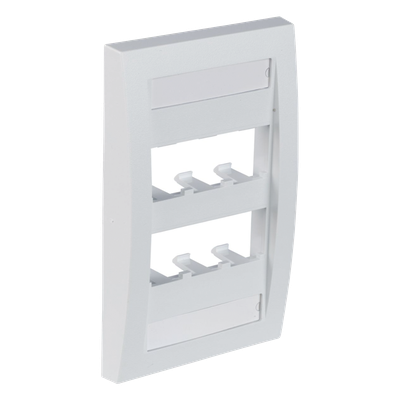 PANDUIT CFPE6WHY - Placa de Pared Vertical Ejecutiva / 6 Puertos Mini-Com / Perfil Elevado / 69.8 x 114.3 mm (2.75 x 4.5 pulg.) / | SIERRA STORE
