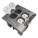 Caja de Piso Empotrable / Tapa Abatible Aluminio / Energía 127 V + Datos Voz/Datos / 2 Contactos 15A / 2 Módulos Keystone / Interior | SIERRA STORE