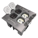 Caja de Piso Empotrable / Tapa Abatible Aluminio / Energía 127 V + Datos Voz/Datos / 2 Contactos 15A / 2 Módulos Keystone / Interior | SIERRA STORE