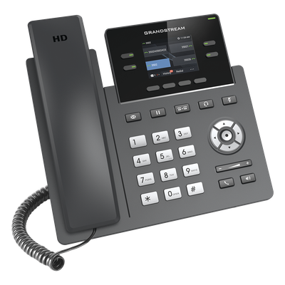 Teléfono IP / 4 Líneas SIP / 2 Cuentas / Pantalla Color 2.4" / Codecs HD G.722 y Opus / Gestión en la Nube / Puertos 10/100 Mbps | SIERRA STORE
