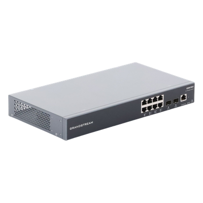 Switch Administrable Gigabit / 8 Puertos RJ45 + 2 SFP Uplink / 20 Gbps / 14.88 Mpps / GWN Cloud | SIERRA STORE