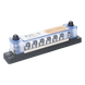 Bloque de Terminales / 12+2 Líneas / 300 A / 52 VDC o 300 VAC / Cobre Estañado 8x25 mm / Cubierta Policarbonato | SIERRA STORE