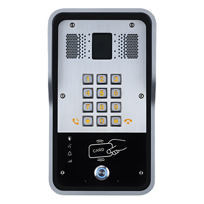 Audio Portero IP  2 líneas SIP con relevador integrado, Lector RFID para acceso por clave numérica, tarjeta o llamada remota, PoE | SIERRA STORE