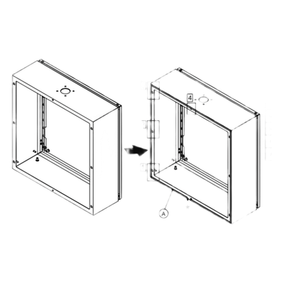 Gabinete para Pantalla HMI / 400x600x210 mm (15.7x23.6x8.3 in) / IP55 IK10 / Montaje Brazo Oscilante / Placa Frontal Removible | SIERRA STORE