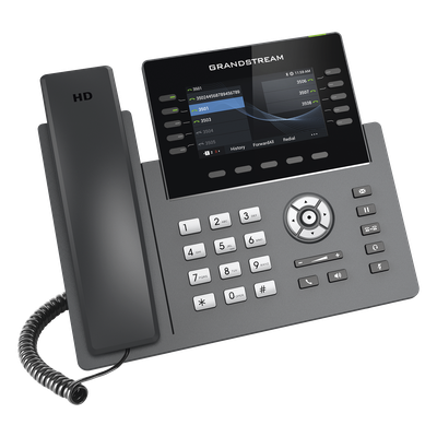 Teléfono IP / 10 Líneas SIP / 5 Cuentas / Pantalla 4.3" / Wi-Fi 5 Dual Band / Bluetooth / PoE Gigabit / 40 Teclas BLF | SIERRA STORE
