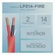 Cable de Alarma contra Incendios / 2 x 14 AWG / 305 m (1000 pies) / FPLR / FT4 / Rojo | SIERRA STORE