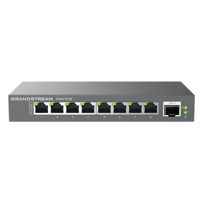 Switch Multi-Gigabit No Administrable / 8 Puertos RJ45 2.5G / 1 Puerto SFP+ 10G / Carcaza Metálica / 60 Gbps | SIERRA STORE