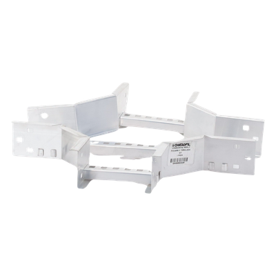 Derivación "X" Horizontal de Aluminio Perfil Z / Peralte 3 1/4" / Ancho 6"/ Radio 8" / Incluye Tornillería (CHXHEZ314R8X6AK) | SIERRA STORE