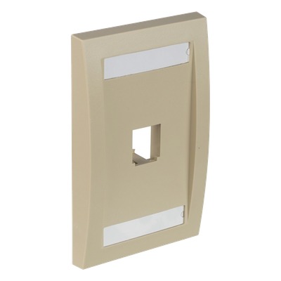 PANDUIT CFPE1EIY - Placa de Pared Vertical Ejecutiva / 1 Puerto Mini-Com / Con Espacio para Etiquetas / 69.8 x 114.3 mm (2.75 x 4.5 | SIERRA STORE