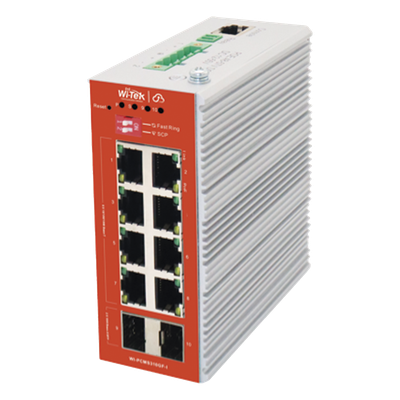 Switch Industrial PoE L2+ / 8 Puertos 100/1000 Mbps af/at / 2 SFP / Presupuesto PoE 120 W / Cloud / ERPS | SIERRA STORE