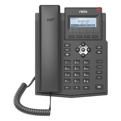 Teléfono IP Empresarial / 2 Líneas SIP / Pantalla LCD 2.28" 128x48 / Audio HD Opus / Puertos Gigabit / PoE 802.3af / Conferencia 3 | SIERRA STORE