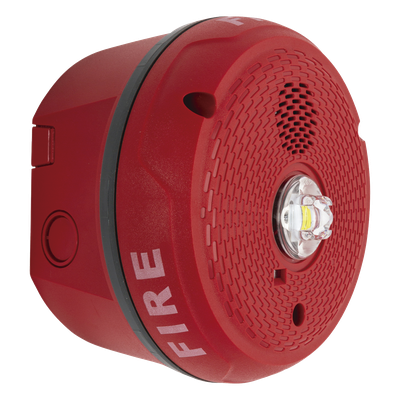 Sirena con Estroboscópico LED / Montaje en Techo / Nivel de Candelas Seleccionable / 2 Cables / Uso Exterior / Diseño de Baja Intrusión | SIERRA STORE