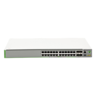 (GS980MX/28) Switch Stack L3, 24 puertos 10/100/1000-T, 4 Puertos SFP+ 10G, Fuente de poder fija | SIERRA STORE