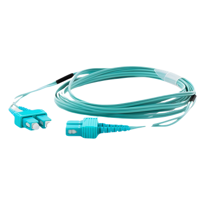 LINKEDPRO BY EPCOM LP-FOM3-SCSC-R03 - Jumper de Fibra Óptica / OM3 50/125 / SC-SC Dúplex / OFNR Riser / 2.0 mm / 3 m (9.84 ft) / Aqua | SIERRA STORE