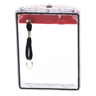 Cubierta Protectora Universal / IP56 / Policarbonato UV / Montaje Superficial / Espaciador Dual Canal / Texto Incendio Español | SIERRA STORE
