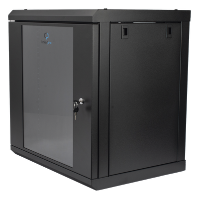 Gabinete de Pared / 12U / 19" / 455 mm Profundidad / Cristal Templado / 80 kg Carga / 1.99 x 2.04 x 1.57 pies | SIERRA STORE
