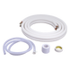 Kit de Tubería para Minisplit / 1 Tonelada / Líneas 1/4" y 3/8" / Longitud 4 m (13.1 ft) / Aluminio / Acabado Mate Blanco | SIERRA STORE