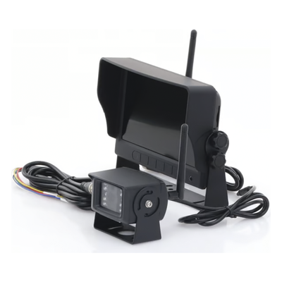 Cámara de Reversa Inalámbrica / Monitor LCD 7" / Visión Nocturna IR 18 LEDs / IP69K / Expandible a 4 Cámaras | SIERRA STORE