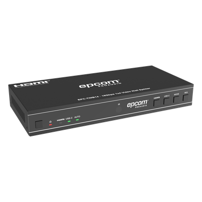 Controlador de Videowall / 1x4 HDMI / 4K@60Hz / 18 Gbps / 8 Modos de Visualización / Audio Óptico y Analógico / USB-C / RS-232 e IR | SIERRA STORE