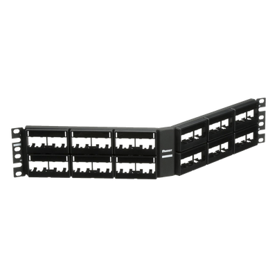 PANDUIT CPPLA48WBLY - Panel de Parcheo Modular / Angulado / 48 Puertos / 2UR / Sin Blindaje / Con Etiqueta y Cubierta | SIERRA STORE
