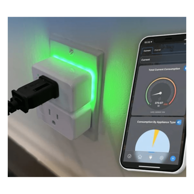 Enchufe Inteligente Wi-Fi / Medición de Potencia 15A / 110V / Sin Hub / Compatible Alexa y Google / Control por App | SIERRA STORE