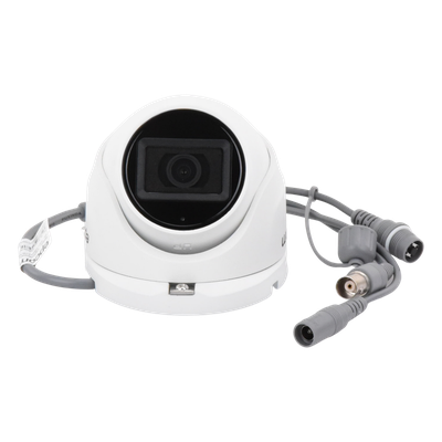 Cámara Turret TURBOHD / 5 Megapixel / Lente 2.8 mm / Ángulo 85.5° / IR 30 m (98.4 ft) / IP67 / 4 Tecnologías / Audio por Coaxitron | SIERRA STORE