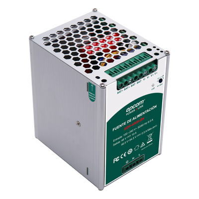 Fuente de Alimentación Industrial DIN Riel / 480 W / Salida 48 VCC 10 A / Eficiencia ≥93% / Carga de Batería / -20°C a 70°C | SIERRA STORE