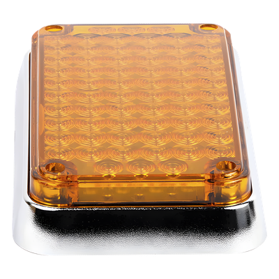 Luz de Advertencia LED / 6x4 Pulgadas / 66 LED de Alta Intensidad / 10 Patrones de Destello / 12 VCC / Montaje Permanente / Ámbar | SIERRA STORE