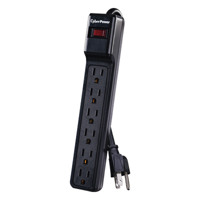 Multicontacto Con Supresor de Picos, Voltaje de Entrada 125 Vca NEMA 5-15P, Con 6 Salidas NEMA 5-15R, 1200 Joules | SIERRA STORE