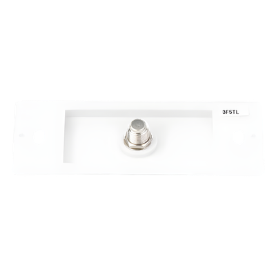 Toma de Pared Coaxial / Conector Tipo F / 75 Ohm / Estilo Designer / Blanco Brillante | SIERRA STORE