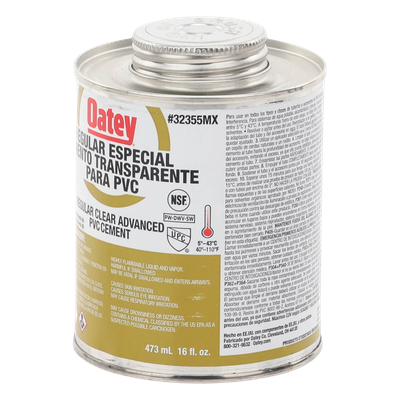 Pegamento / Cemento Claro / 473 ml / Tubo Conduit PVC Pesado / Baja Emisión VOC / Curación Rápida | SIERRA STORE
