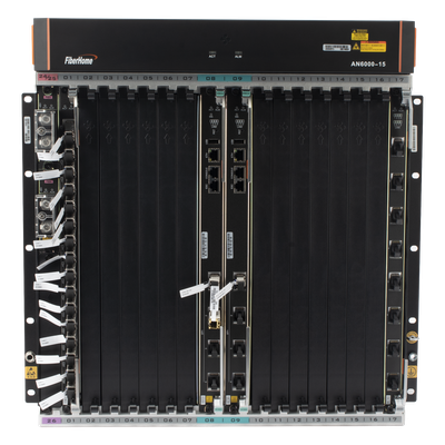 OLT Carrier Class Modular / 14 Ranuras de Servicio / 240 Puertos GPON / Switching 6.8 Tbps / Fuente Redundante -48Vdc / 11 UR | SIERRA STORE