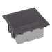 Caja de Piso Falso / 2 Módulos Dobles / Profundidad Ajustable 90-120 mm (3.54-4.72 in) / Tapa Embellecedor / IK08 / +125 °C | SIERRA STORE