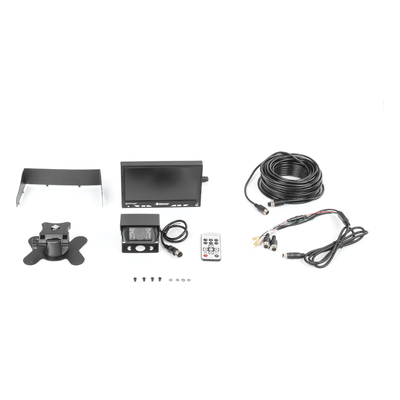 Sistema de Reversa Vehicular / Monitor LCD 7'' / Cámara CMOS IR 18 LEDs / Soporte Dual Cámara / Cable 20 m (65.6 ft) | SIERRA STORE